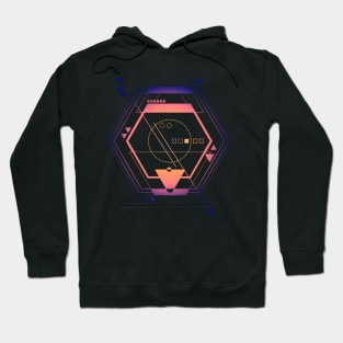 Space galaxy station geometric purple Hoodie